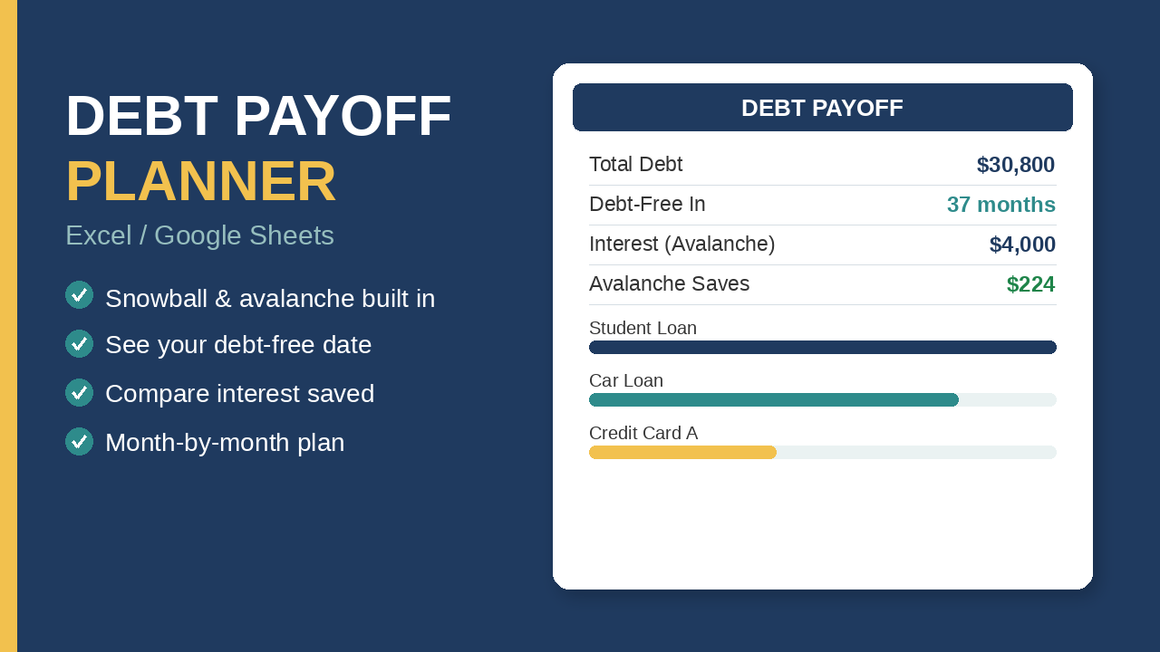 Debt Payoff Planner preview